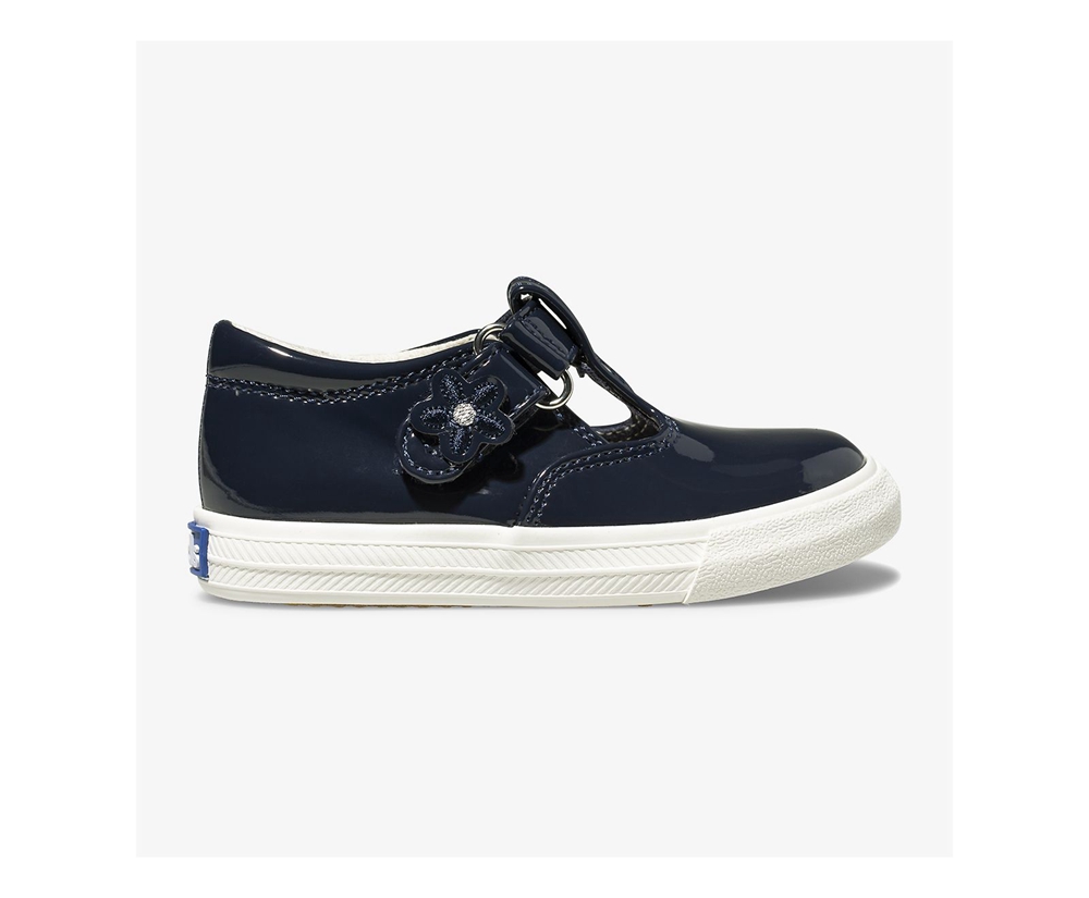 Slip Ons Keds Enfant Bleu Marine - Daphne Patent - 901-DULCBF